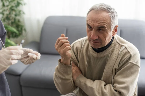 Antivirus Impfungen Für Ältere Menschen Covid Lungenentzündung Oder Grippe Vorbeugende — Stockfoto