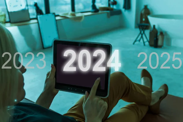 Anul Nou Numărul 2023 2024 2025 Pas — Fotografie, imagine de stoc