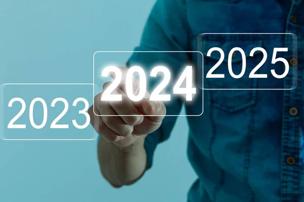 2023 2024 2025 För Förberedelse Och Fokus Nytt Årskoncept — Stockfoto