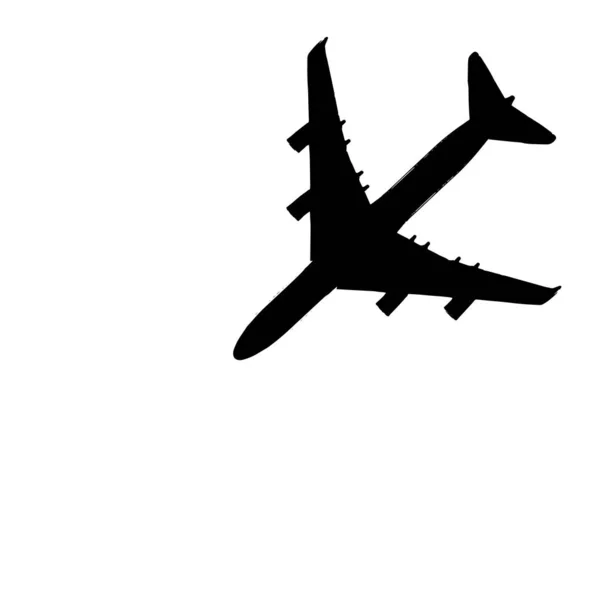 Vliegen Omhoog Passagiersvliegtuig Geïsoleerd Witte Achtergrond — Stockvector
