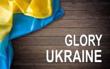 Slogan: Ulusal bayrak sallayarak Ukrayna 'ya şan ve şeref.