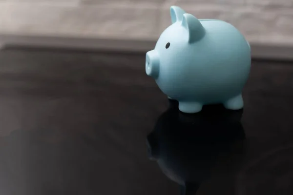 Finance Saving Money Piggy Bank Dark Background —  Fotos de Stock