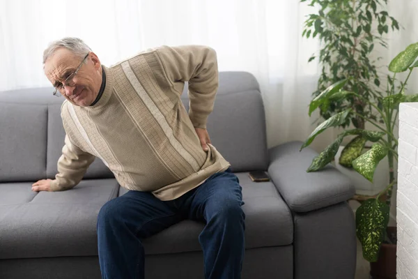Elderly Man Has Backache — Stock Photo, Image