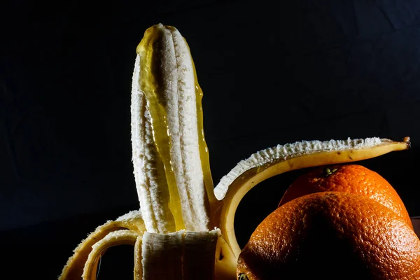 Frischer Bananenhonig Fließt Köstlich — Stockfoto