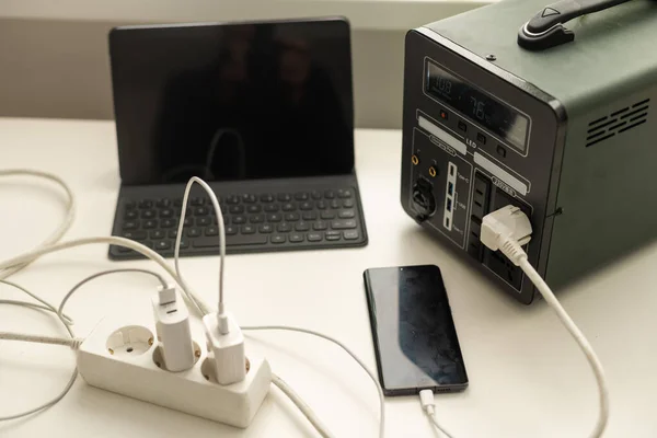 portable charging station charges gadgets.