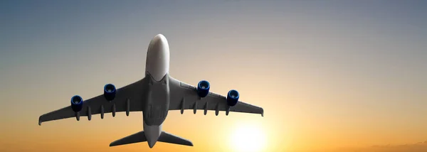 Vysoká Rychlost Letadla Obloze Mraky — Stock fotografie