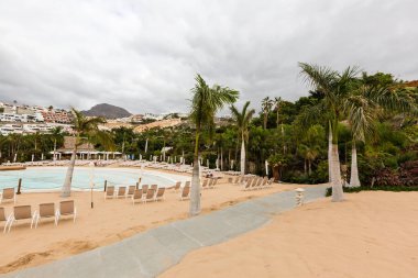 TENERİFE ADASI, İSPAN - 9 Ocak 2020 Tenerife, İspanya 'da Siam Park. Siam Park, Avrupa 'da su çekimleri yapılan Su Krallığı tema parkı..