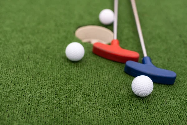 Színes Golf Putters Golflabda Szintetikus — Stock Fotó