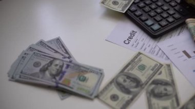 Kredi raporu kavramı, para, banka formu.