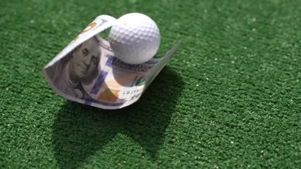 Koncept Golf Musí Používat Rozpočet Peněžní Ceny Velmi Konkurenční — Stock video