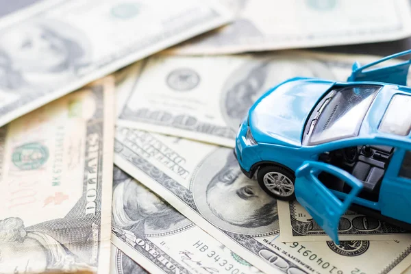 Carro Dinheiro Conceito Para Compra Aluguel Seguro Combustível Serviço Custos — Fotografia de Stock