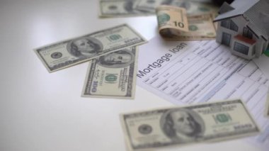 Kredi raporu kavramı, para, banka formu.