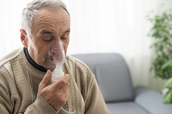 Copd Medizinische Fibrose Oder Asthma Kranker Patient — Stockfoto