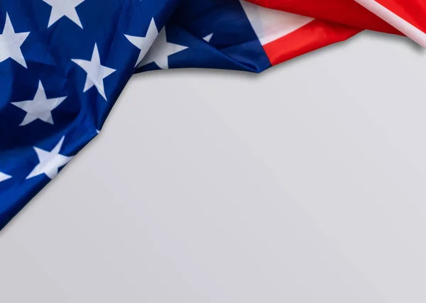 Американская Волна Флага Закрывается День Памяти Июля — стоковое фото