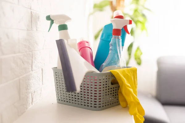 Eco Brushes Rag White Background Flat Lay Eco Cleaning Products — Stock Photo, Image