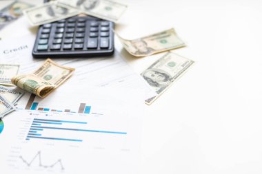 Grafik kağıdına Amerikan Doları banknotları. Mali kalkınma, Bankacılık Hesabı, İstatistikler, Yatırım Analitik Araştırma Veri Ekonomisi
