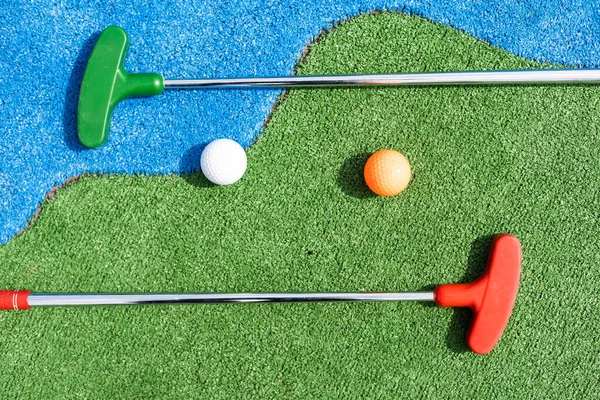 Mini Bola Golfe Grama Artificial Jogo Temporada Verão — Fotografia de Stock