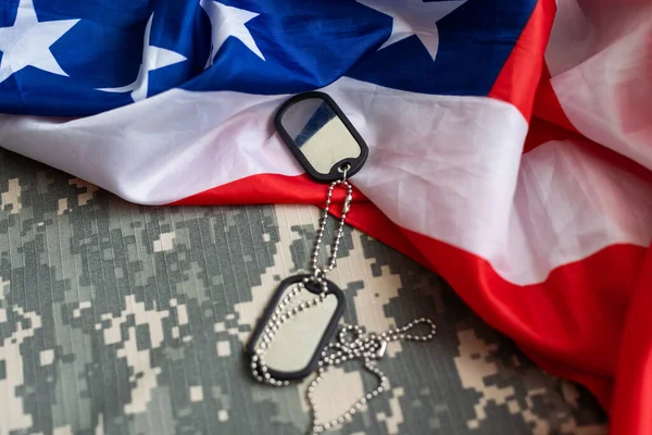 stock image military uniform, flag of the USA.