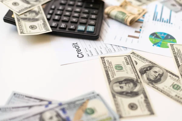 Individuele Belastingaangifte Vul Individuele Aangifte Formulier Amerikaanse Dollars Calculator Concept — Stockfoto
