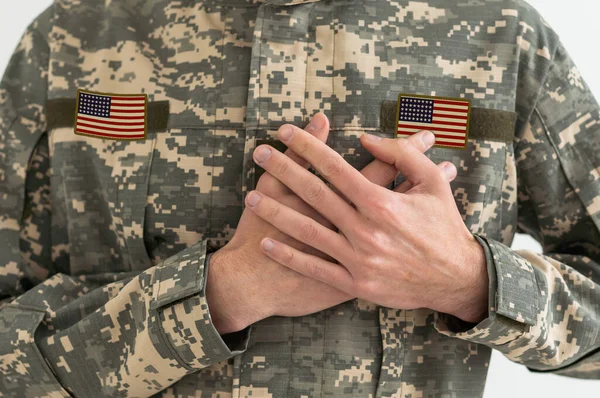 Voják Muž Uniformě — Stock fotografie