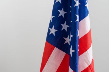 Dalgalanan Amerikan bayrağının yakın çekimi. Yüksek kalite fotoğraf