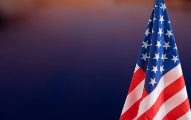 ABD bayrağı, yakın plan. Stüdyo çekimi. Yüksek kalite fotoğraf