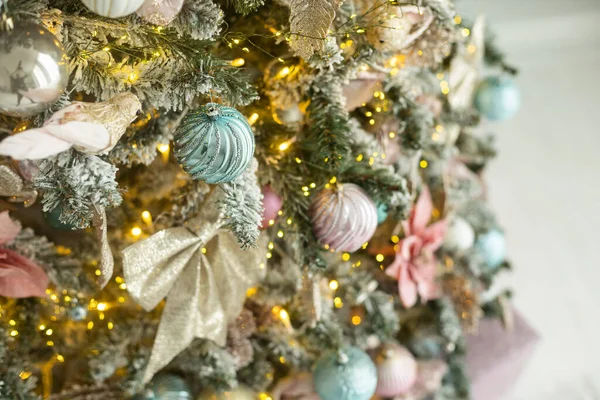 Close Balls Christmas Tree New Year Concept — Stock Photo, Image