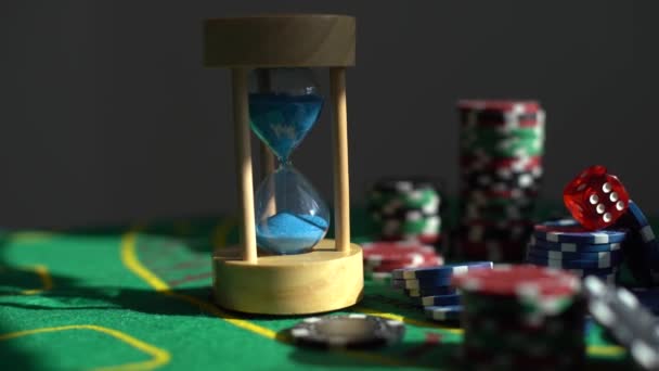 Poker Casino Chips Confine Sfondo Foto Alta Qualità — Video Stock