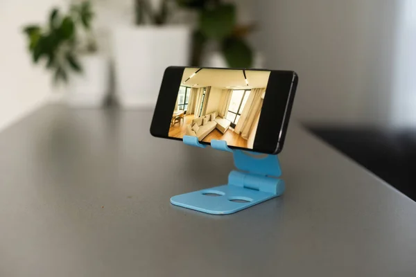 Smartphone holder. Blank mobile accessory for montage or your design