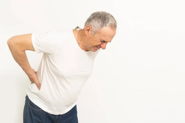 Elderly Man Has Backache — Photo