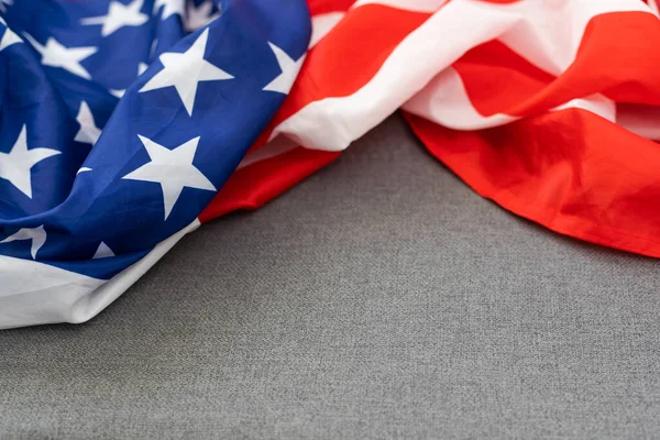 stock image Beautifully waving star and striped American flag. High quality photo