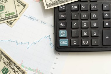 Kredi raporu konsepti, para, banka formu. Yüksek kalite fotoğraf