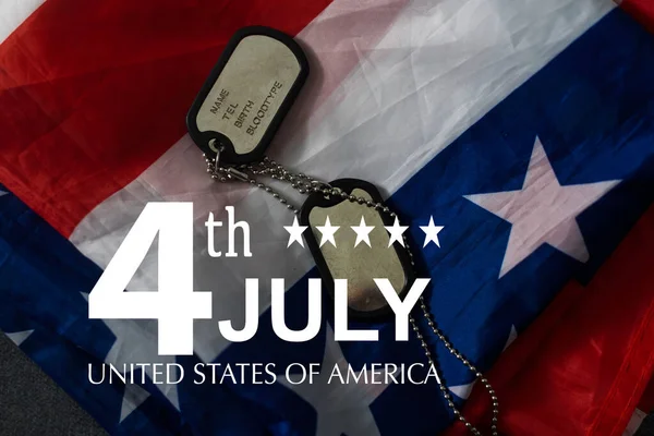 Gelukkige Vierde Juli Gelukkige Onafhankelijkheidsdag Kaart — Stockfoto