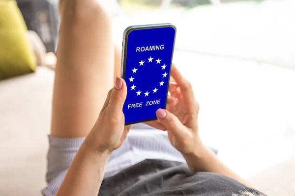 Roaming Mobile Phone All Screen Graphics Made — Stock Photo, Image