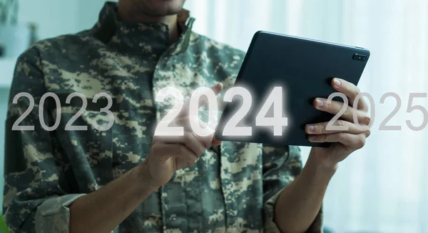 2023 2024 2025 Pro Přípravu Zaměření Nového Konceptu Nového Roku — Stock fotografie