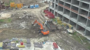 İnşaat alanının Arial manzarası Yüksek kaliteli fotoğraf