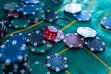 casino fişi farkı 3d render renkli