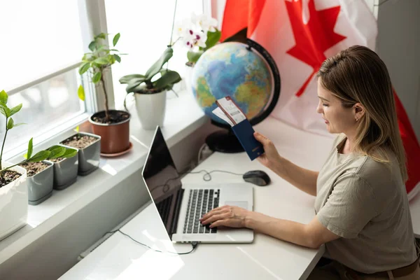 Canada National Flag Business Communication Connection Concept Hoge Kwaliteit Foto — Stockfoto