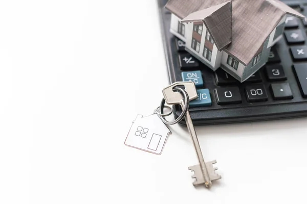 Hauskauf Baureparatur Und Hypothekenkonzept Schätzung Immobilien Mit Kredit Geld Und — Stockfoto