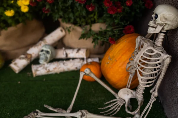 Halloween Und Herbst Dekor Haus — Stockfoto