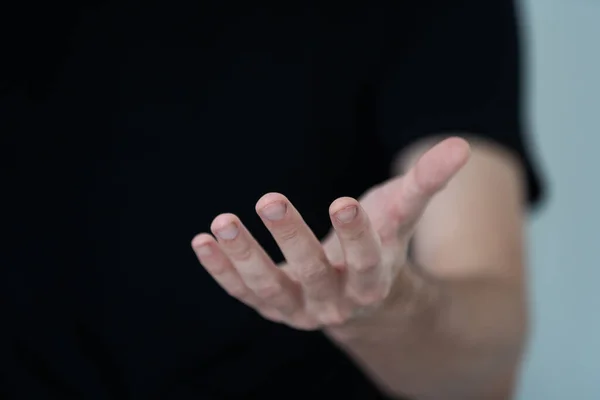 Zbliżenie Męskiej Dłoni Wysokiej Jakości Zdjęcie — Zdjęcie stockowe