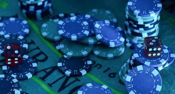 Renderização Fichas Casino Coloridas Diferença — Fotografia de Stock