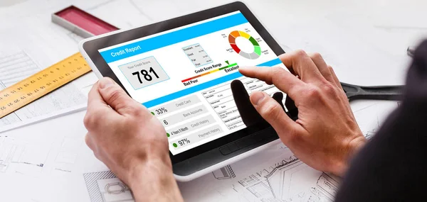 Geld Planning Budget Tracker App Laptop Hoge Kwaliteit Foto — Stockfoto