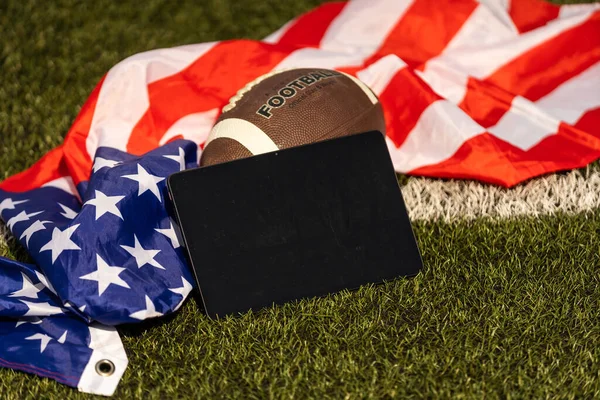 American Football Ball Tablet American Flag — Fotografia de Stock