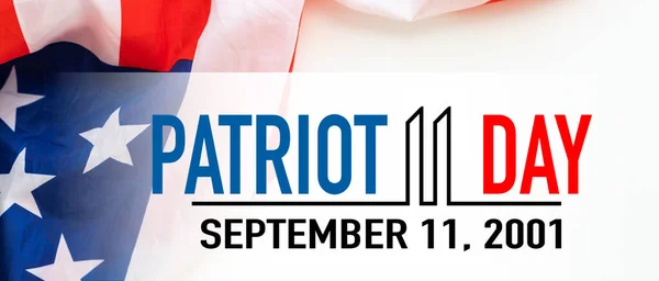 Nigdy Nie Zapomnimy Patriot Day Tło American Flag Paski Tło — Zdjęcie stockowe