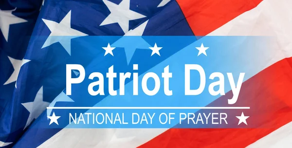 Patriot Day Background Text Remembering September 2001 Dark Blue Background — Stock Photo, Image