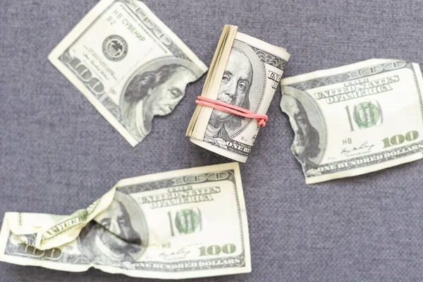 Доллары Падают Пачки Долларов Высокое Качество Фото — стоковое фото