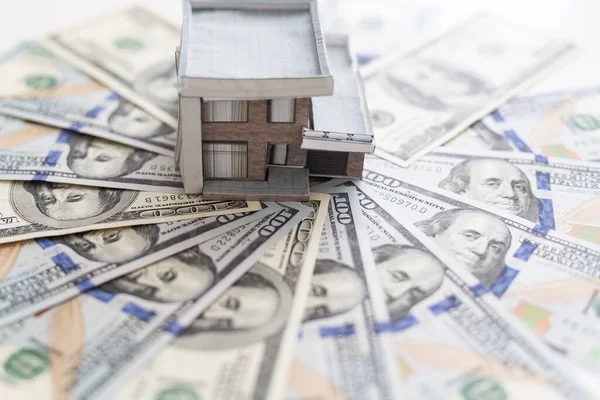 Miniature House Money Buying House Concept High Quality Photo Stock Picture