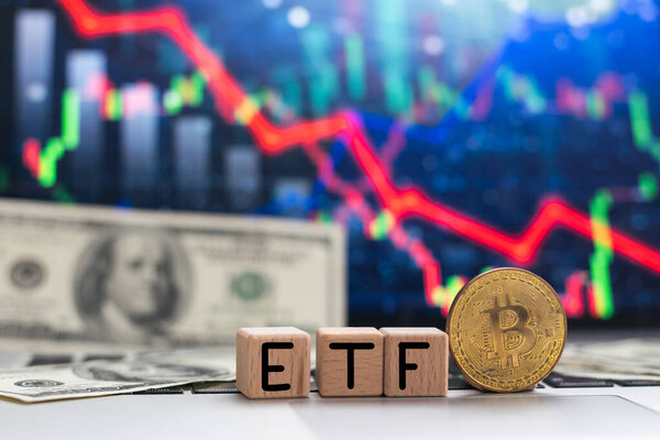  Bitcoin ETF, криптовалютный ETF. Высокое качество фото