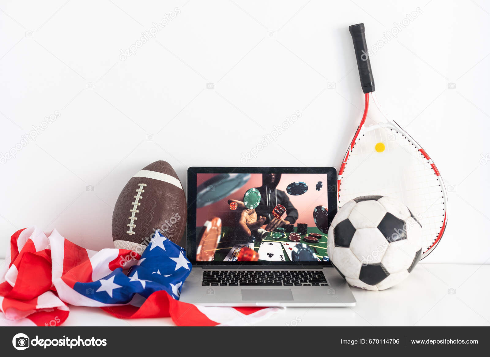 Online Sport Betting Soccer Live Report Football Results News Reporter Stock Photo by ©sinenkiy 670114706